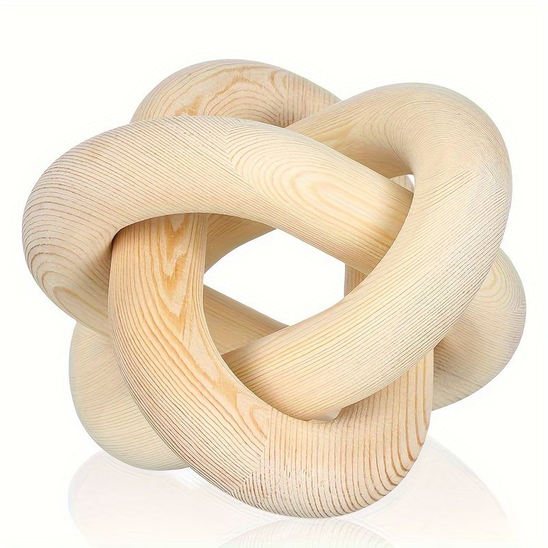 VATYERTY - Cadena de madera negra artesanal - 1 pieza bohemia