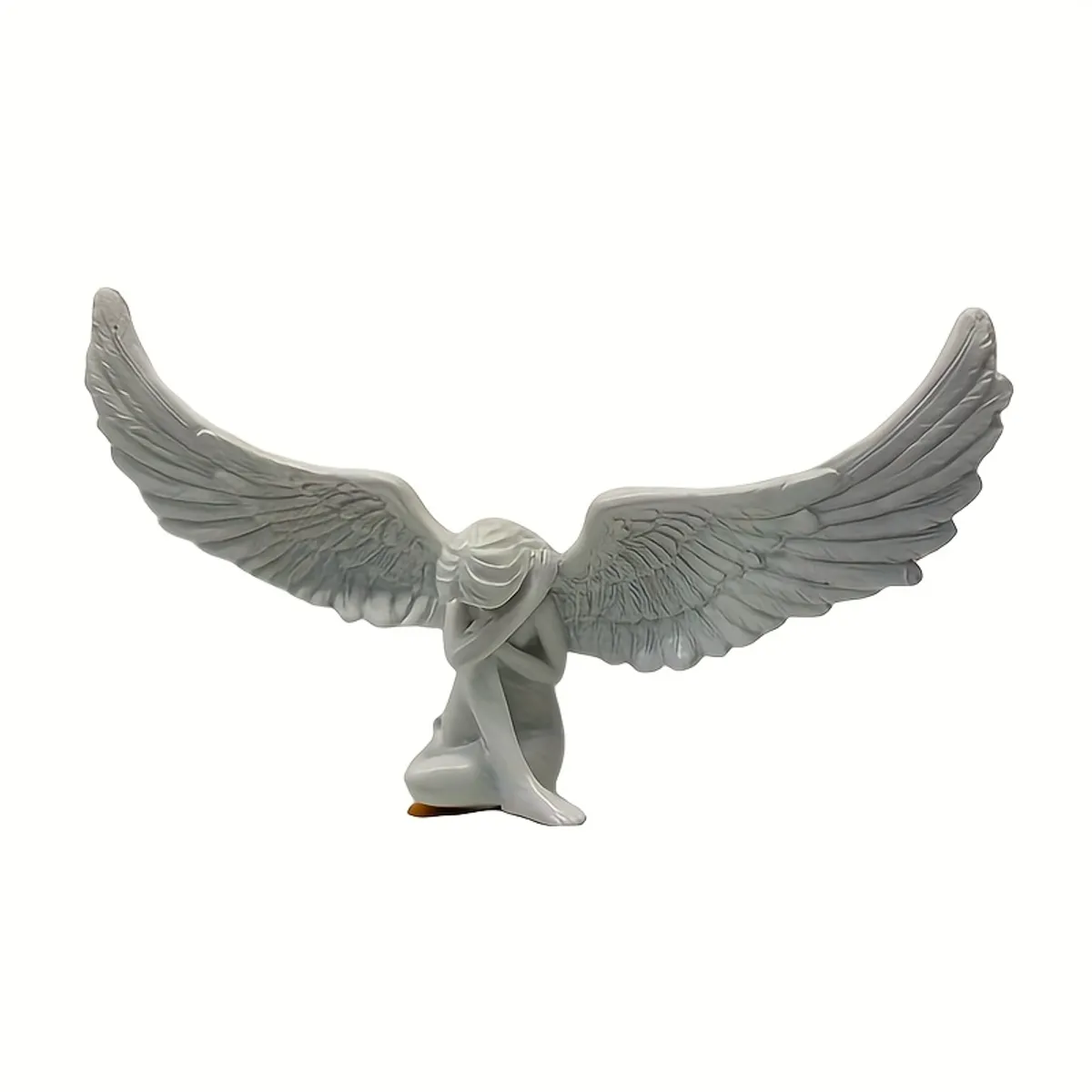 VATYERTY - 1 escultura tridimensional de ángel retro de resina