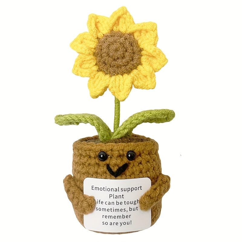 VATYERTY - 1Pc Muñeca coleccionable de girasol de apoyo emocional de tela hecha a mano