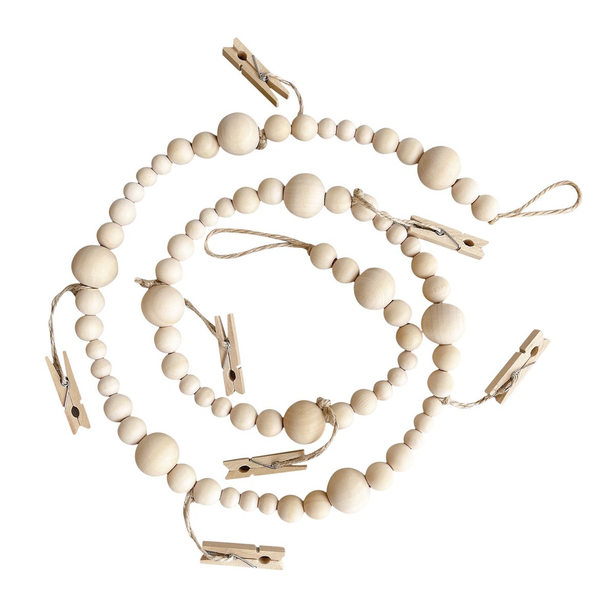 VATYERTY - Corona de cuentas de madera de estilo bohemio de madera natural