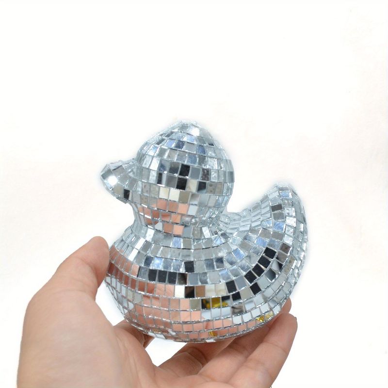 VATYERTY - Decoración de bola de discoteca con forma de pato amarillo brillante