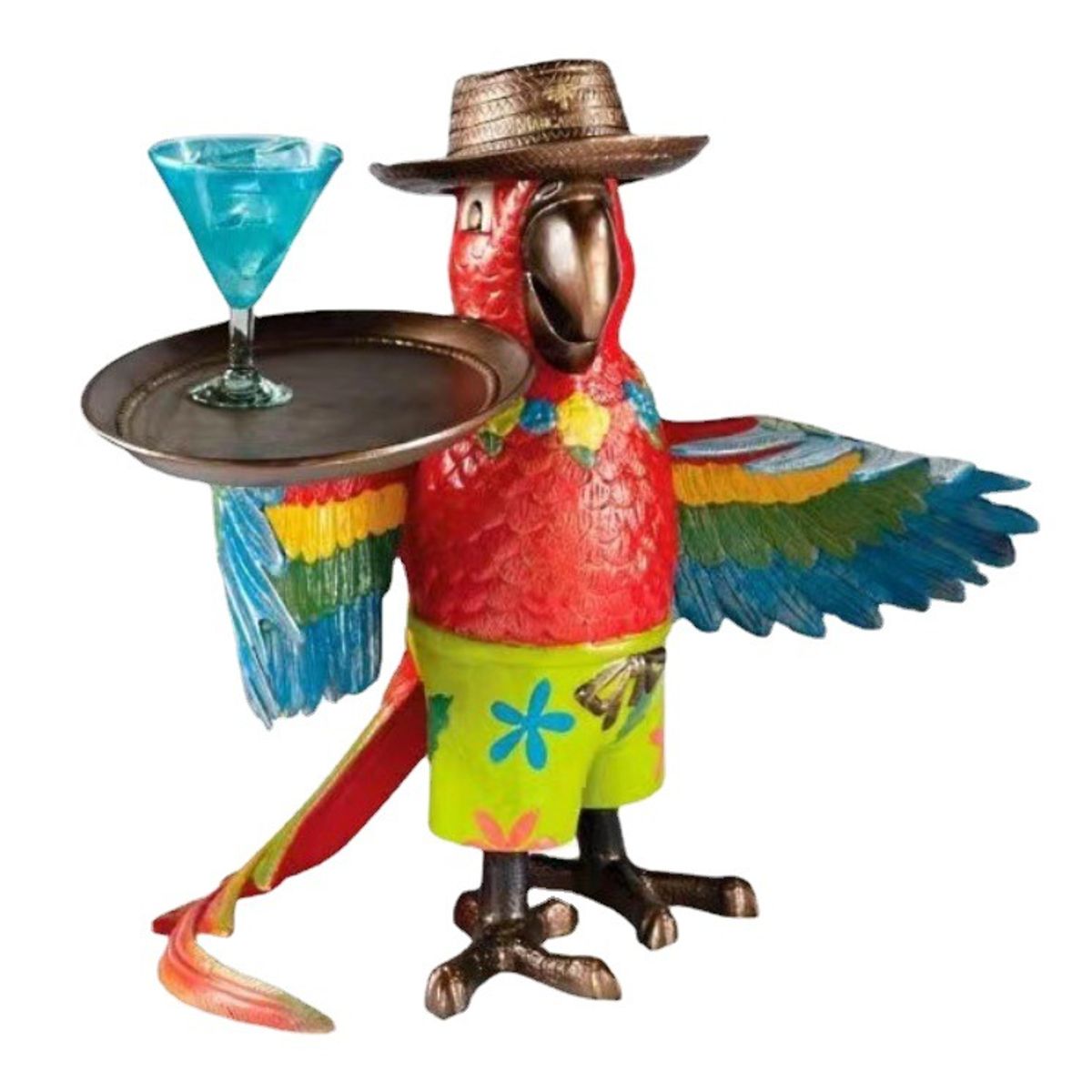 VATYERTY - Figura de loro de resina 3D con bandeja