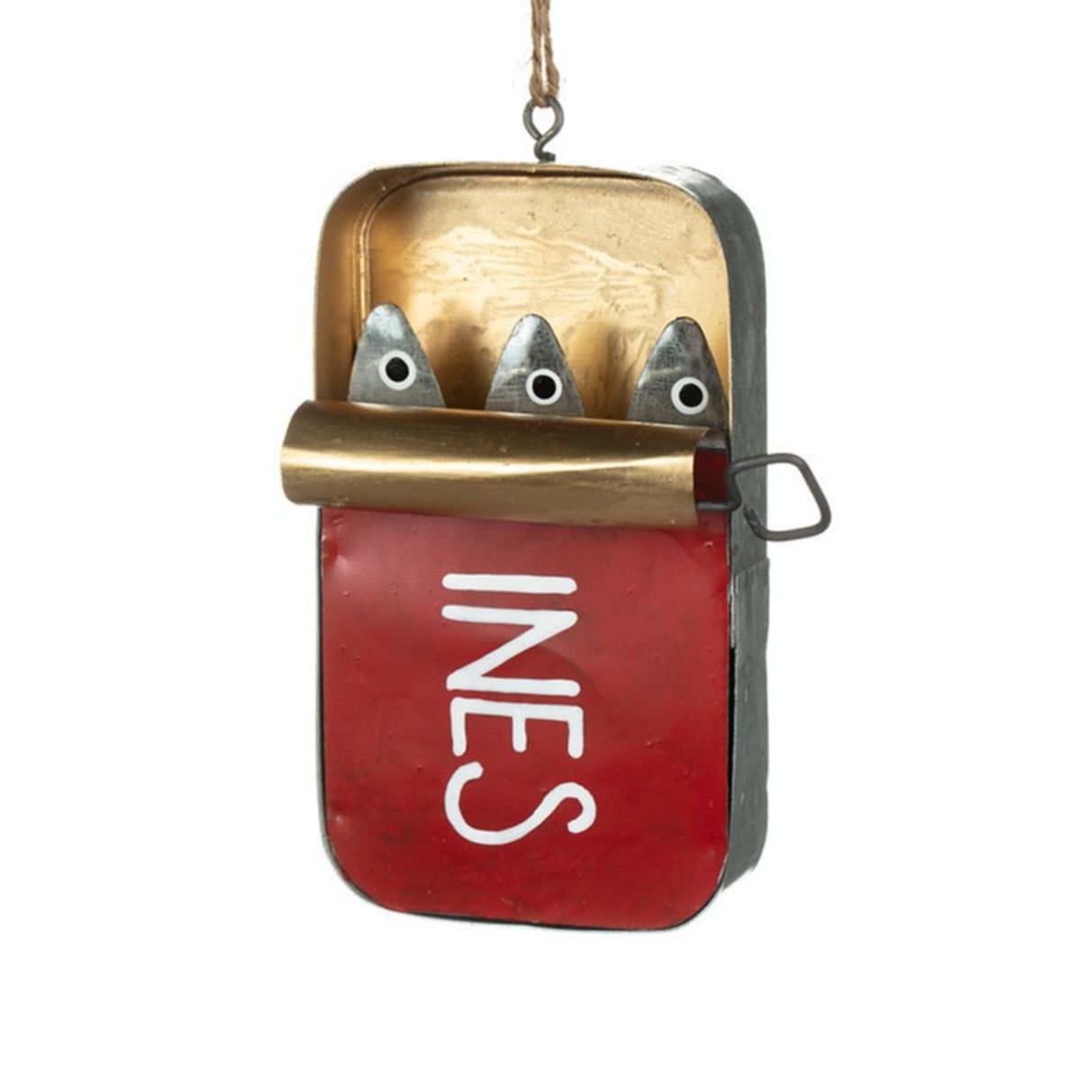 VATYERTY - 1 tarro de sardinas hecho a mano con tres sardinas de metal