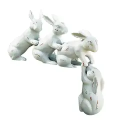 VATYERTY - Estatua de conejo de rescate - Adorable figura de conejo de resina