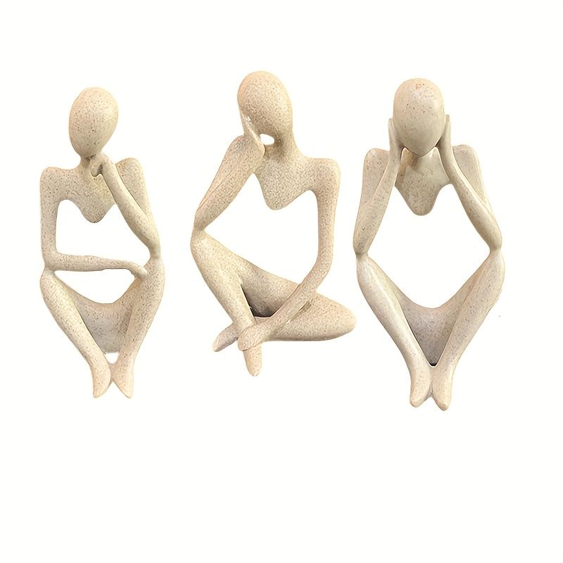 VATYERTY - Colección de 3 estatuas de pensadores - Figuras abstractas de resina