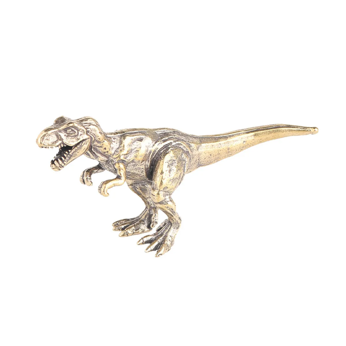 VATYERTY - 1 estatua de dinosaurio T-Rex de latón figura coleccionable de cobre