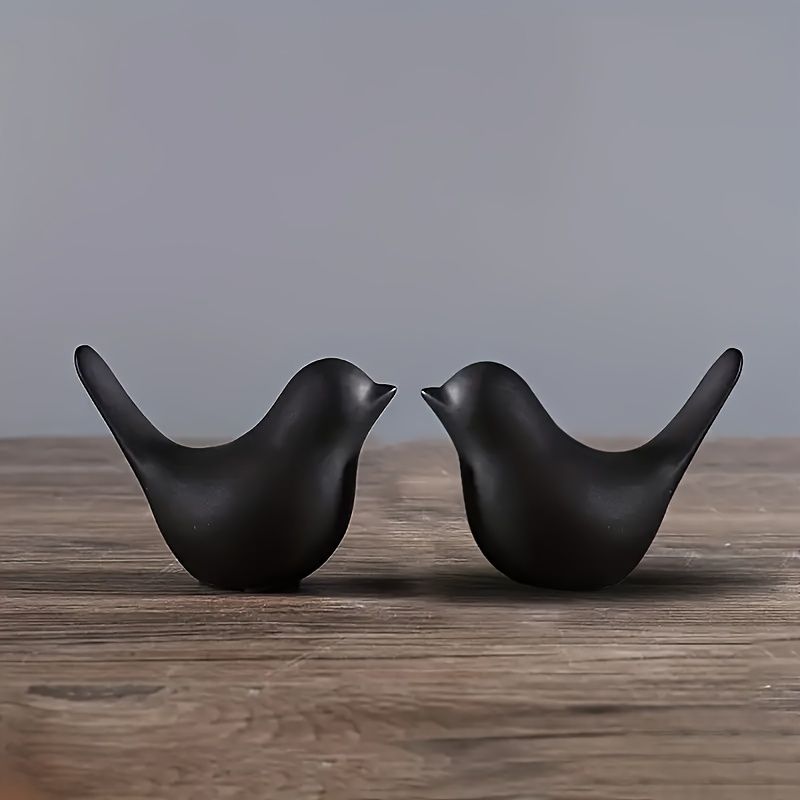 VATYERTY - Encantadora figura de resina con pareja de pájaros