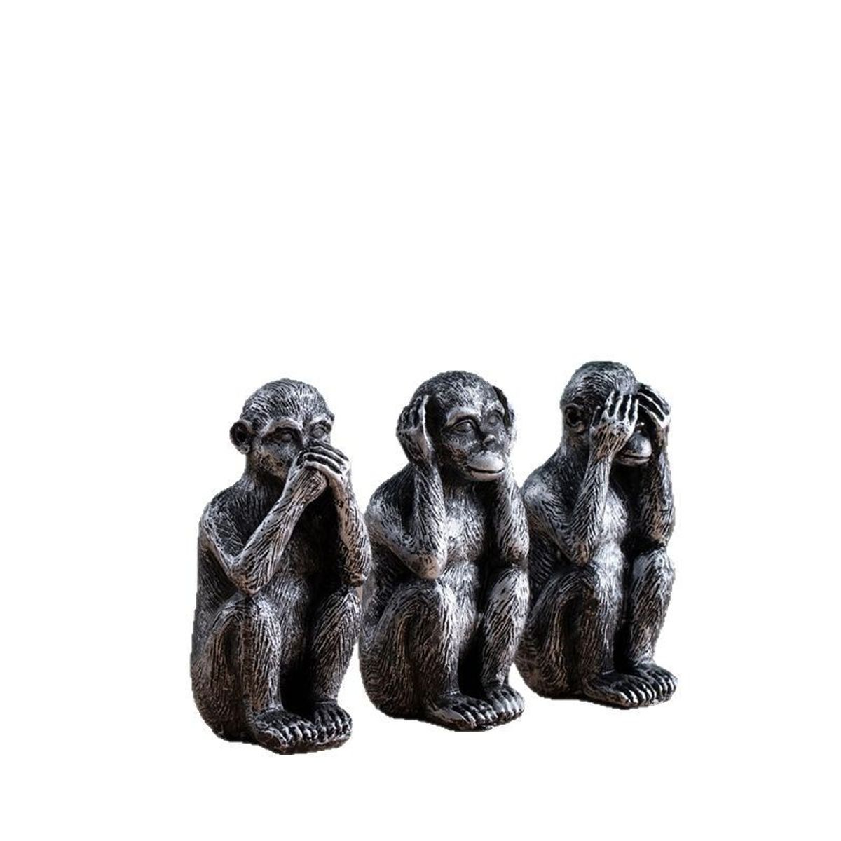 VATYERTY - 3 piezas Conjunto de esculturas modernas de mono de resina