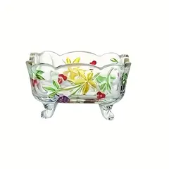 VATYERTY - Un dulcero vintage de vidrio artesanal con diseños florales