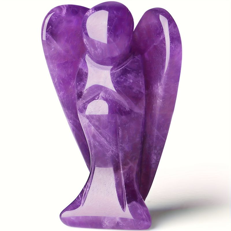 VATYERTY - 1 estatua de ángel de cristal de amatista pulido