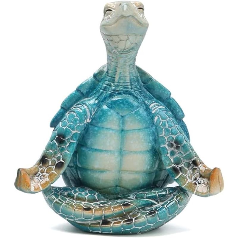 VATYERTY - Figura de jardín de tortuga marina para meditación y yoga