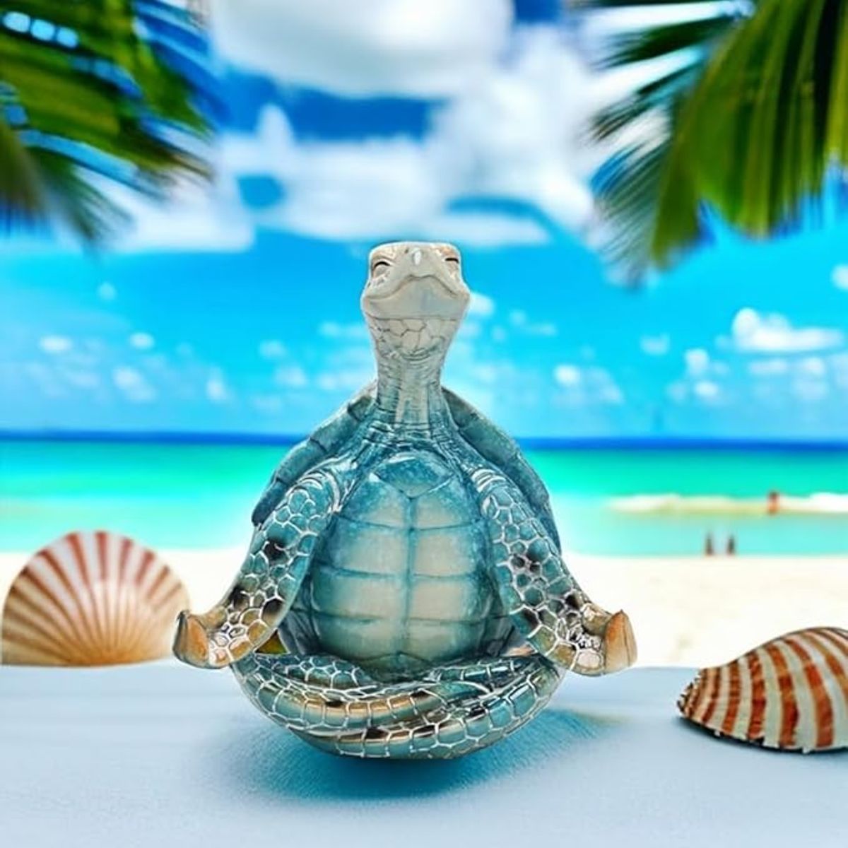 Figura de jardín de tortuga marina para meditación y yoga, marca VATYERTY - Foto 2
