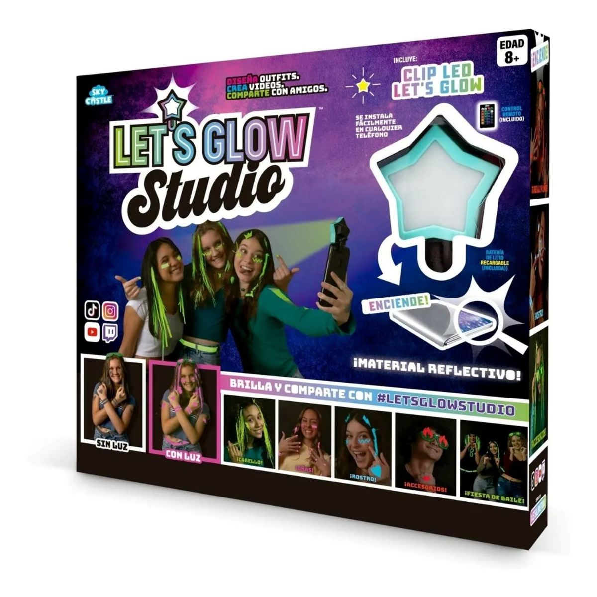 BOING TOYS - Kit Iluminación Fotos Y Videos Let´s Glow Studio