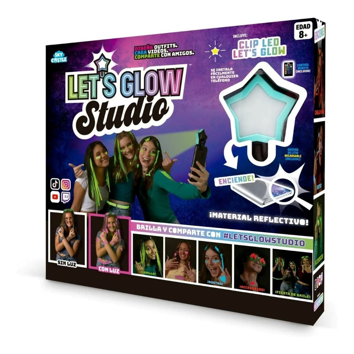 BOING TOYS - Kit Iluminación Fotos Y Videos Let´s Glow Studio