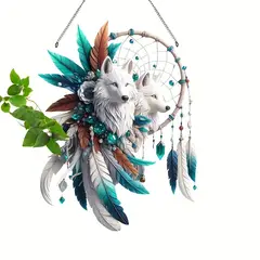 VATYERTY - 1 atrapasueños de lobo plano 2D