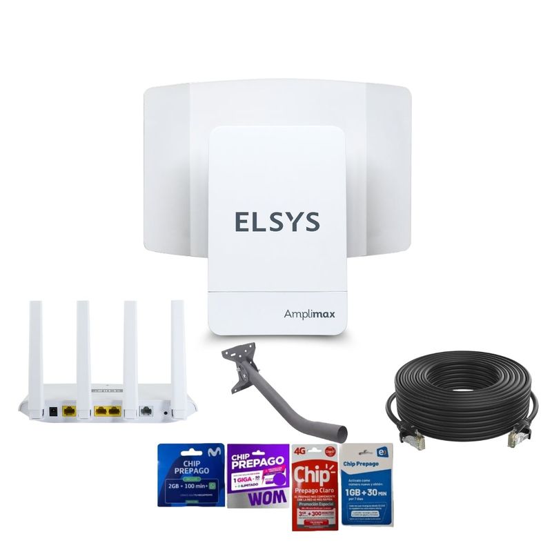 ELSYS - Antena Internet Rural Elsys Amplimax - Kit Avanzado