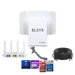 ELSYS - Antena Internet Rural Amplimax - Kit Avanzado