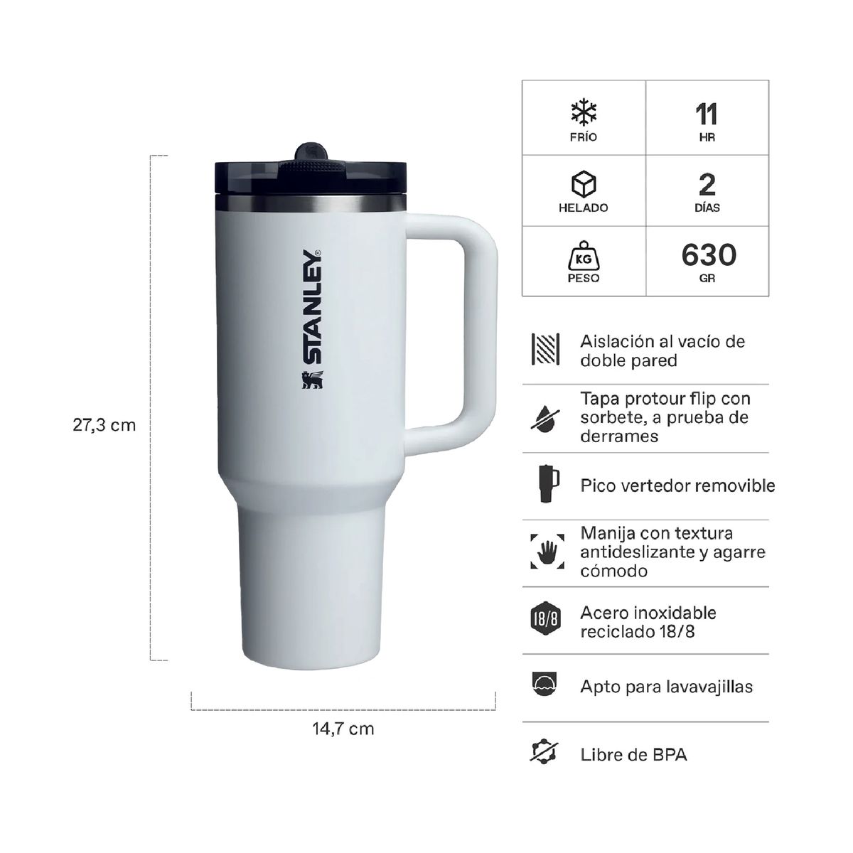 STANLEY - Quencher Protour Chalk- 118 lt