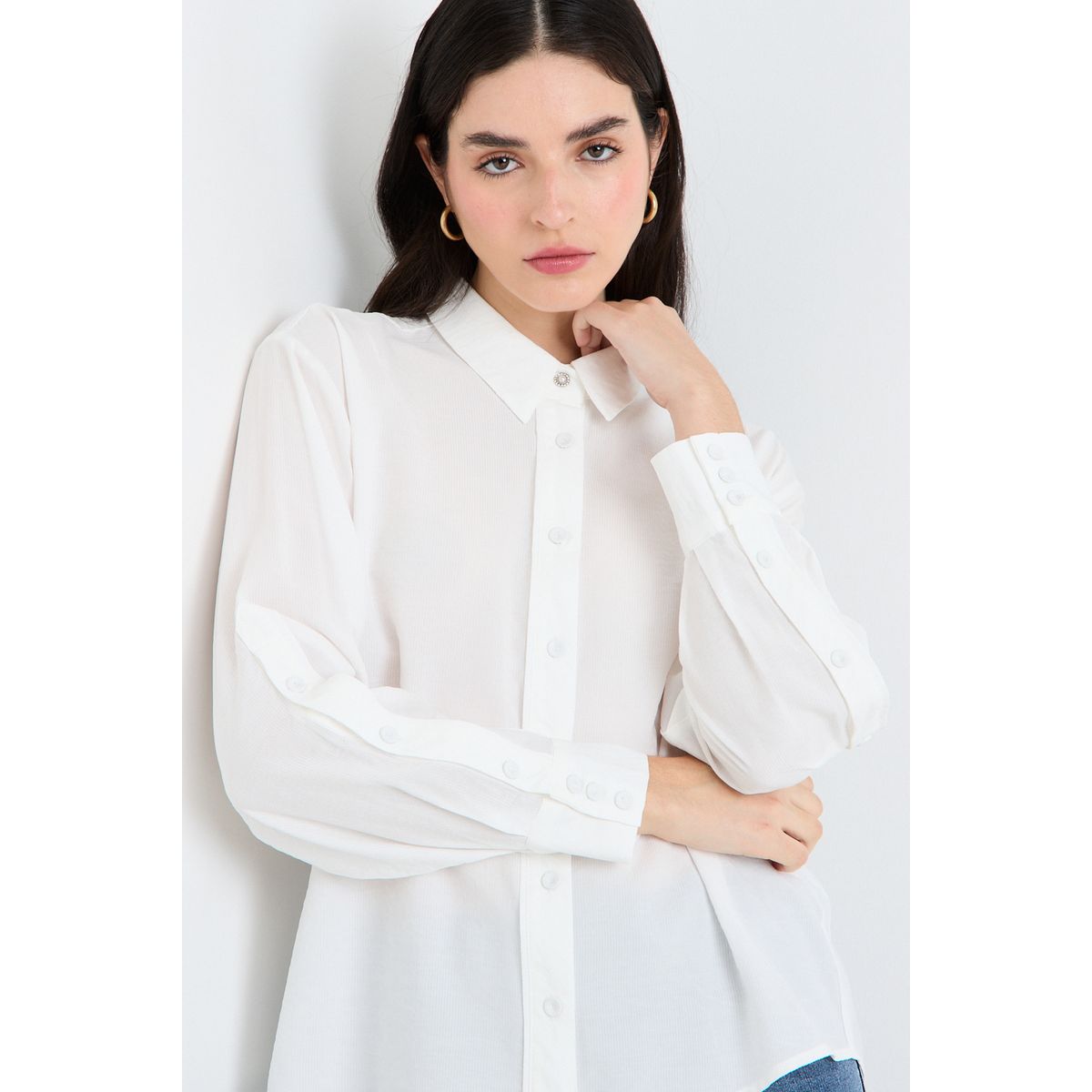 ASH - Blusas Manga Larga Mujer Crudo Ash