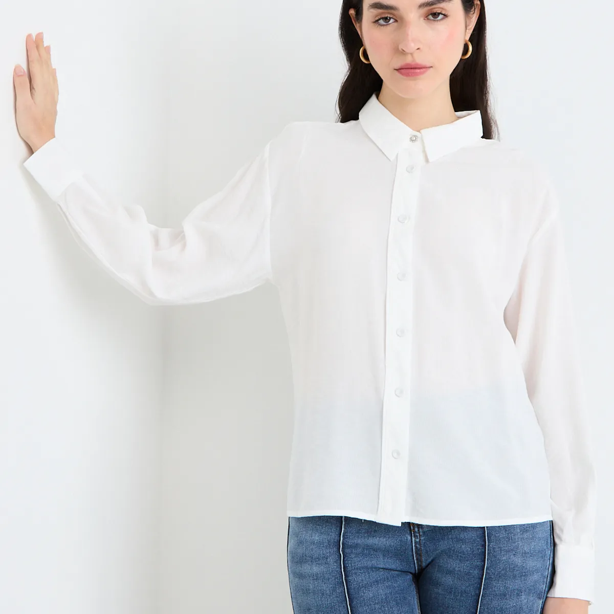 ASH - Blusas Manga Larga Mujer Crudo Ash