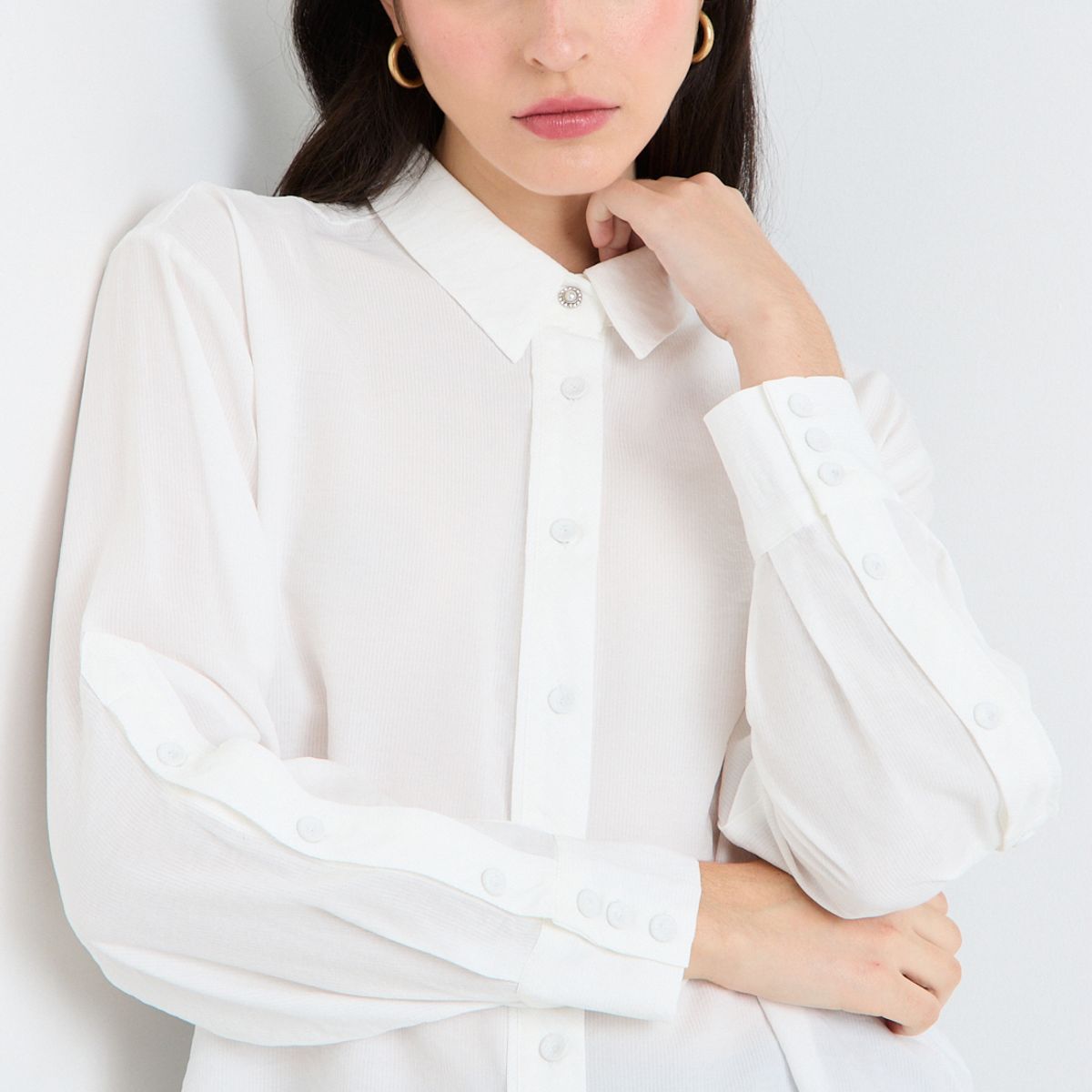 ASH - Blusas Manga Larga Mujer Crudo Ash