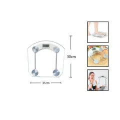 GENERICO - Balanza Pesa Baño Digital 180k Vidrio Templado Alta Precisión