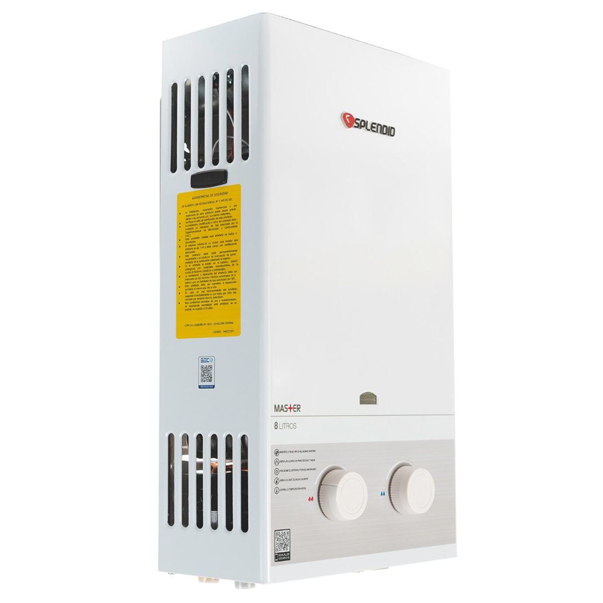SPLENDID - Calefont 8 litros Gas licuado Tiro natural Splendid