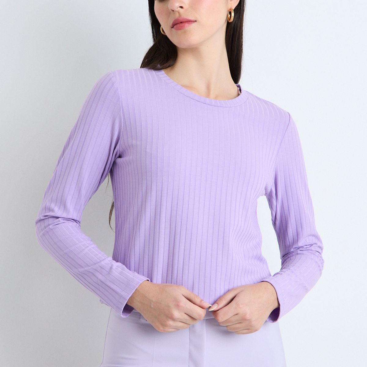 ASH - Polera Manga Larga Mujer Morado Ash