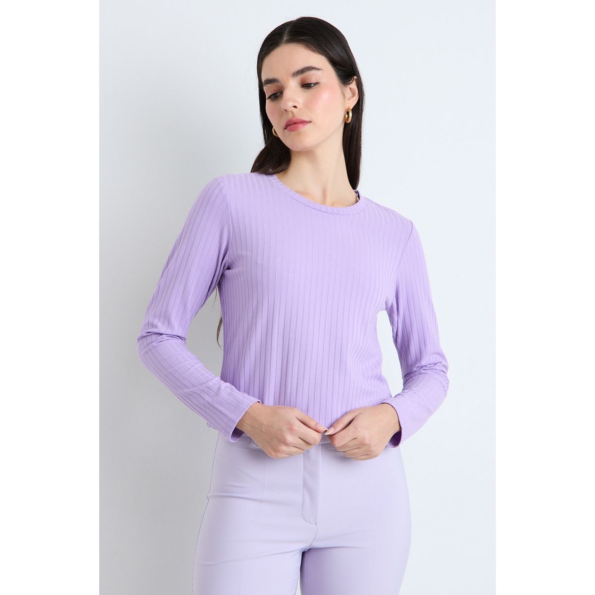 ASH - Polera Manga Larga Mujer Morado Ash