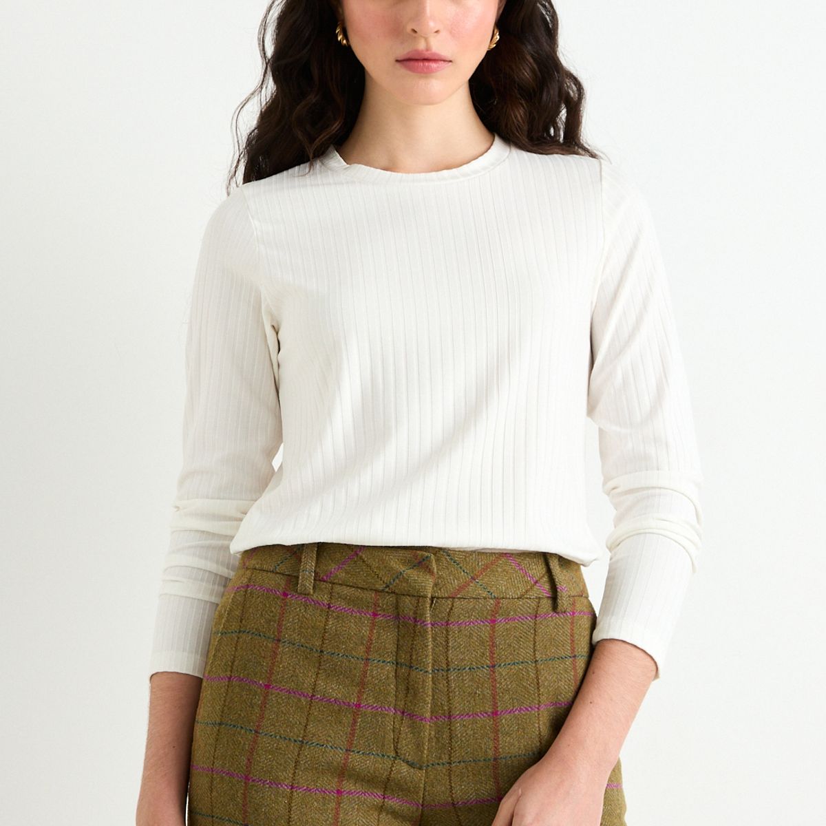 ASH - Polera Manga Larga Mujer Crudo Ash