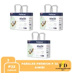 AIWIBI - PAÑAL PREMIUN P X32 Un Talla P PACK X3