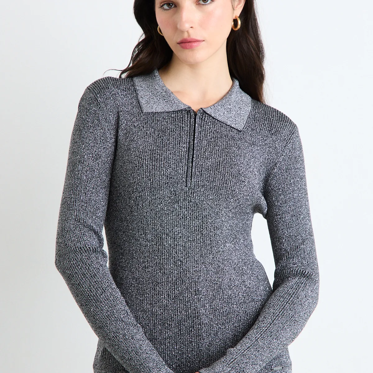 ASH - Polera Manga Larga Mujer Negro Ash