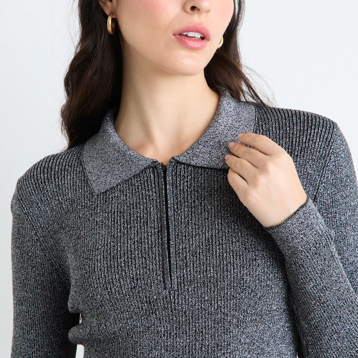 ASH - Polera Manga Larga Mujer Negro Ash