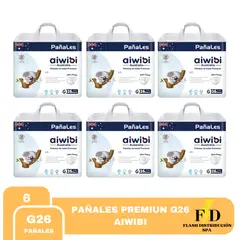 AIWIBI - PAÑAL PREMIUN M X30 Un Talla M PACK X6