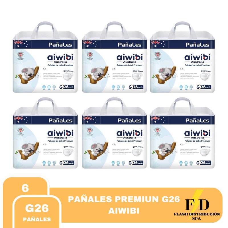 AIWIBI - PAÑAL AIWIBI PREMIUN G X26 Un Talla G X6
