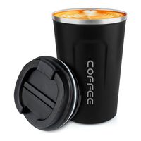 Vaso térmico de acero inoxidable de 510Ml antiderrame-Negro