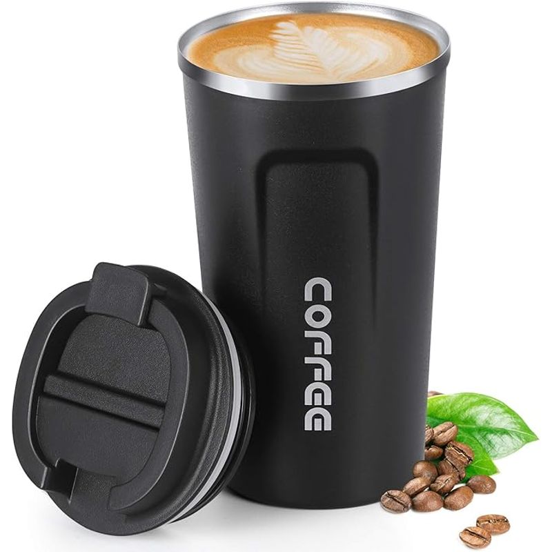 WAKESHOME - Vaso térmico de acero inoxidable de 510Ml antiderrame