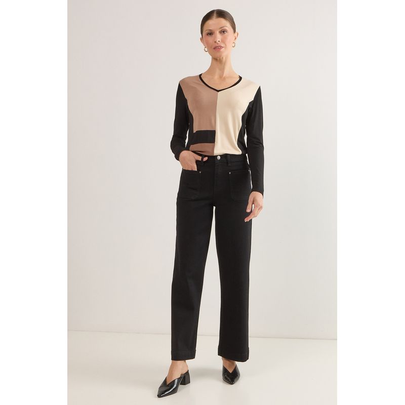 MA GRIFFE - Jeans Mujer Negro Magriffe