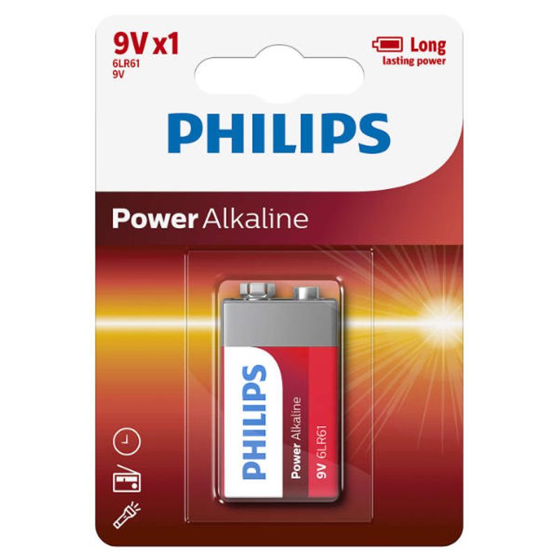 PHILIPS - Batería Alcalina 9v Philips - PS