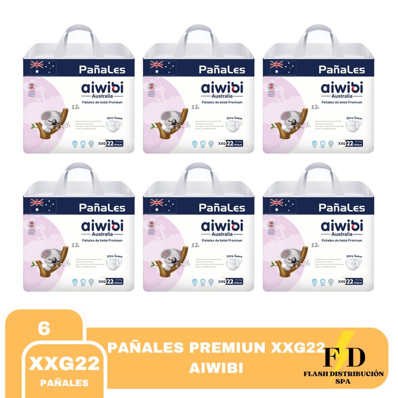 AIWIBI - PAÑAL AIWIBI PREMIUN XXG X22 Un Talla XXG PACKX6