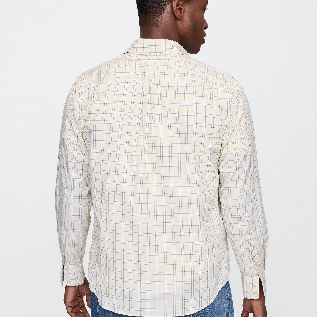 GAP - Camisa Hombre Gap Standard Manga Larga Amarillo