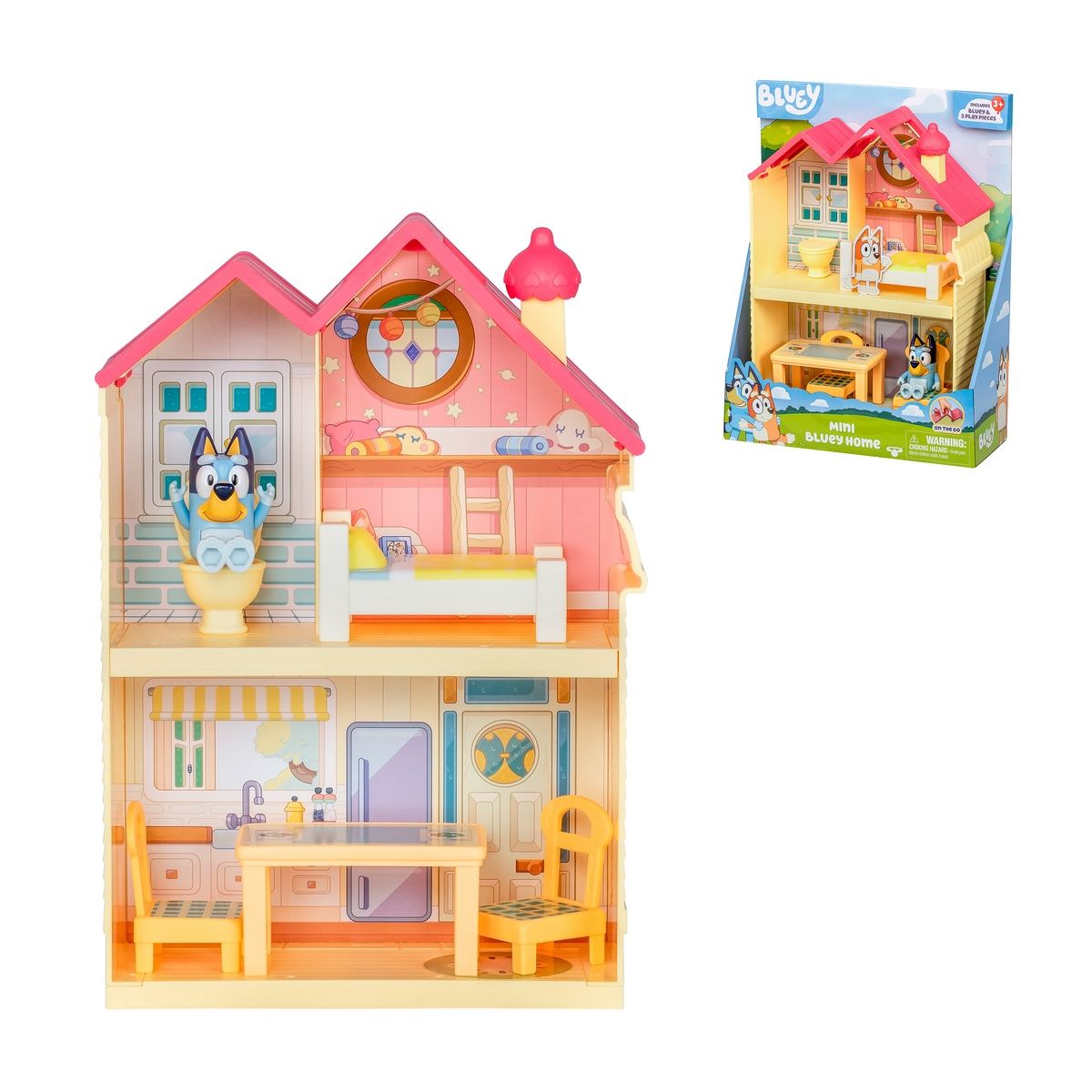 BLUEY - Figura y playset Bluey mini casa con muebles y figura