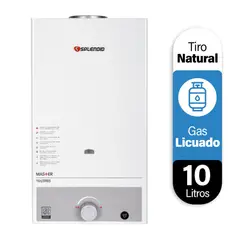 SPLENDID - Calefont 10 litros Gas licuado Tiro natural