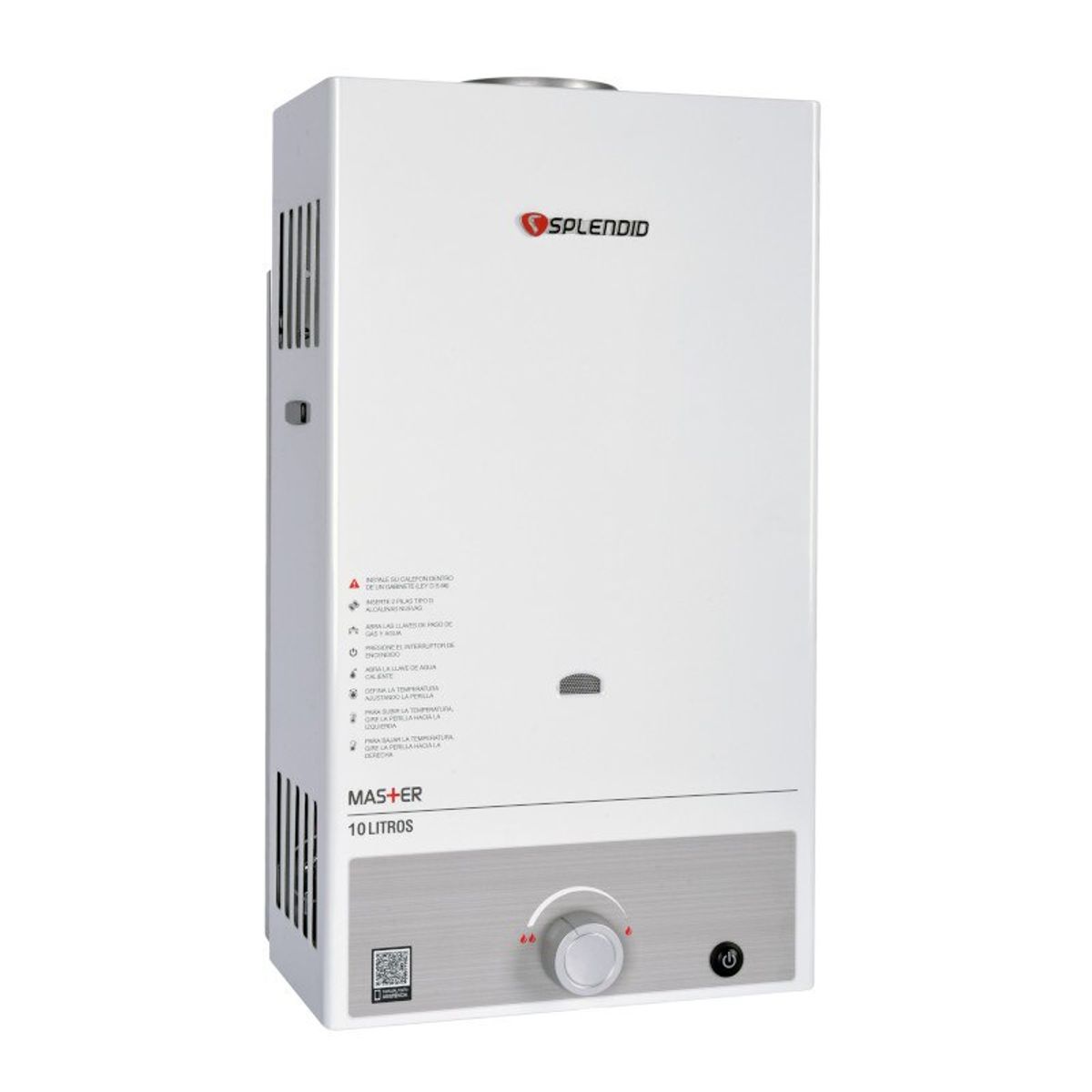 SPLENDID - Calefont 10 litros Gas licuado Tiro natural Splendid