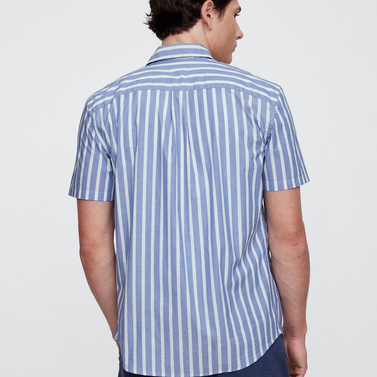 GAP - Camisa Hombre Popelina Standard Fit Manga Corta Blanco Gap