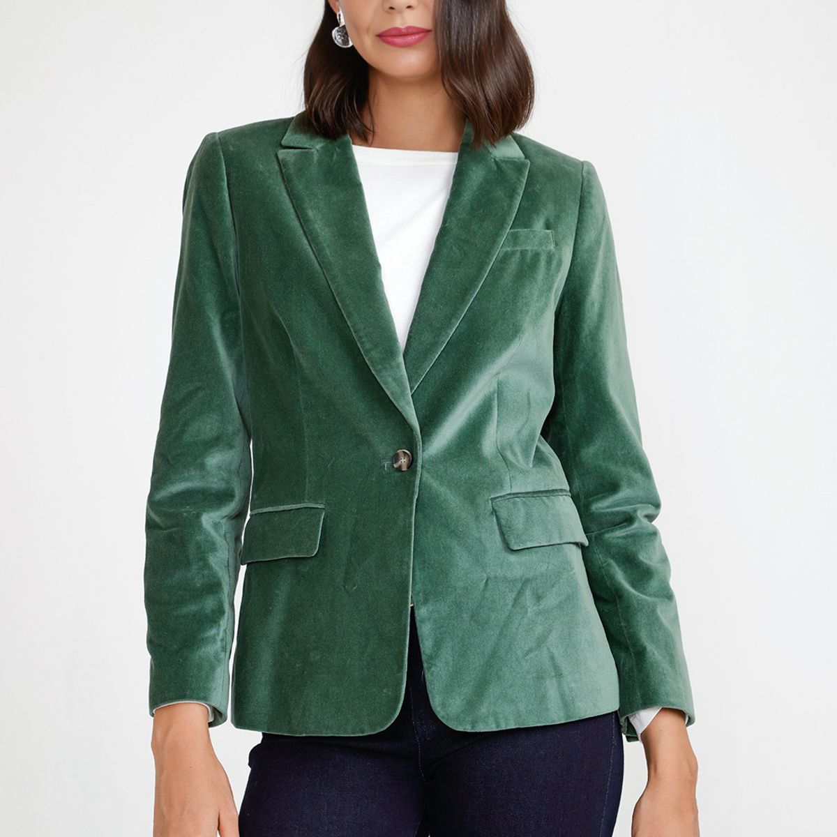 CANADIENNE - Blazer Mujer Algodón Verde