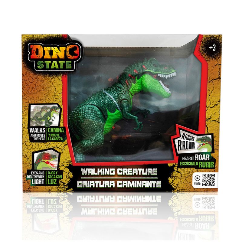 DINO STATE - Criatura Andante Dinosaurio con Luz Sonido y Movimiento