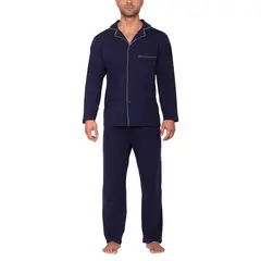 BAZIANO - Pijama Botones Hombre Elegante