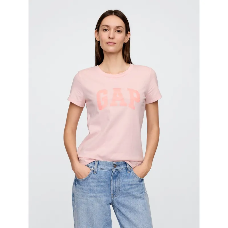 GAP - Polera Mujer Classic Manga Corta Rosado Gap