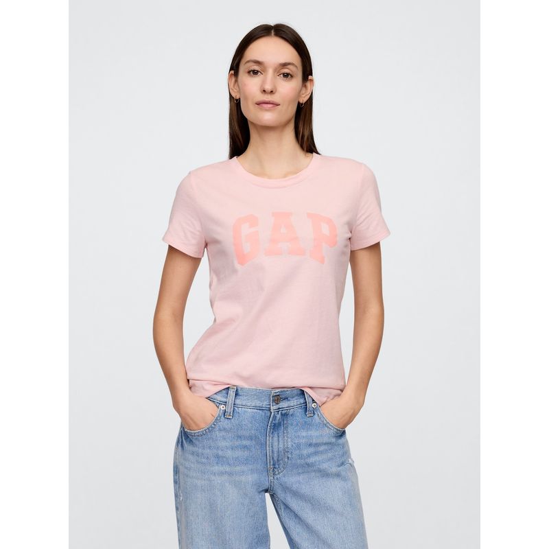 GAP - Polera Mujer Classic Manga Corta Rosado Gap